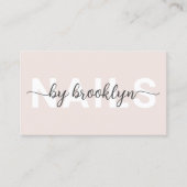 モダンタイポグラフィネイルアーティスト 名刺 (正面)