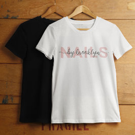 モダンタイポグラフィネイルアーティスト Tシャツ