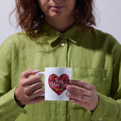 モダンタイポグラフィハートお最高の母さん生涯母親の日 コーヒーマグカップ