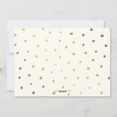 モダンタイポグラフィバラ金ゴールドパーソナライズされた写真 シーズンカード (裏面)