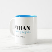 モダンタイポグラフィパーソナライズされたの父親 ツートーンマグカップ (正面左)