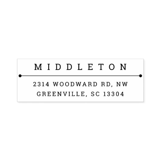 モダンタイポグラフィパーソナライズされた セルフインキングスタンプ (デザイン)