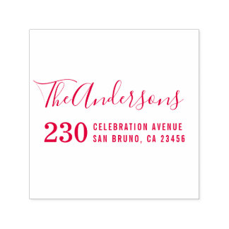 モダンタイポグラフィファミリ名と差出人住所 セルフインキングスタンプ