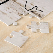 モダンタイポグラフィフエレガントァミリー写真 ジグソーパズル (側面)