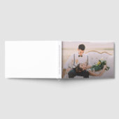 モダンタイポグラフィフォトバラゴールドフォイル結婚ズ ゲストブック (全面)