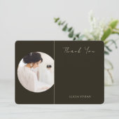 モダンタイポグラフィフォトブライダルサンキューカード サンキューカード (スタンド正面)