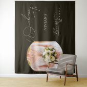 モダンタイポグラフィフォトブライダルシャワーへようこそ タペストリー (インサイチュ)