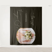 モダンタイポグラフィフォトブライダルシャワーへようこそ タペストリー (正面)