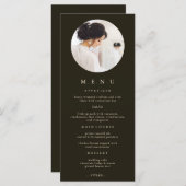 モダンタイポグラフィフォトブライダルシャワー メニュー (正面/裏面)