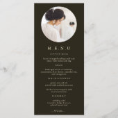 モダンタイポグラフィフォトブライダルシャワー メニュー (正面)