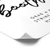 モダンタイポグラフィフォトブ結婚ースの看板 ポスター (角)