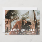 モダンタイポグラフィフルフォトクリスマスハッピー シーズンカード (正面)