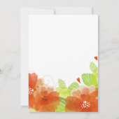 モダンタイポグラフィフローラ結婚の花 招待状 (裏面)