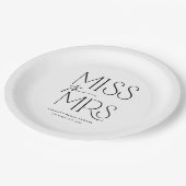 モダンタイポグラフィブライダルシャワー ペーパープレート (アングル)