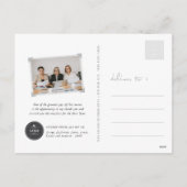 モダンタイポグラフィブラシスクリプト2025カレンダー写真 シーズンポストカード (裏面)