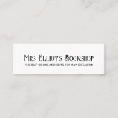 モダンタイポグラフィブラック&ホワイトの名刺 スキニー名刺 (正面)