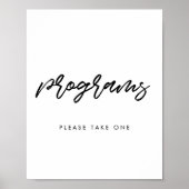 モダンタイポグラフィプ結婚ログラム ポスター (正面)