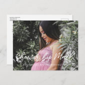 モダンタイポグラフィベビーシャワーby mail photo ポストカード (正面/裏面)