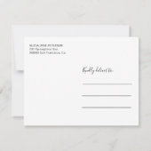 モダンタイポグラフィベビー仮想シャワー感謝していユー サンキューカード (裏面)