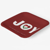 モダンタイポグラフィホリーシンプルジョイクリスマスパーティー ペーパープレート (傾斜あり)