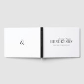 モダンタイポグラフィミニマリスト白黒 ゲストブック (全面)