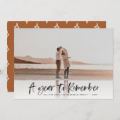 モダンタイポグラフィミニマルのクリスマス シーズンカード (正面/裏面)