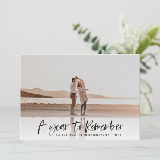 モダンタイポグラフィミニマルのクリスマス シーズンカード (スタンド正面)