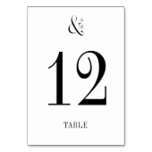 モダンタイポグラフィミニマルのモノグラム表カード テーブルナンバー (裏面)