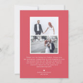 モダンタイポグラフィミニマルの写真ありがとう 招待状 (裏面)