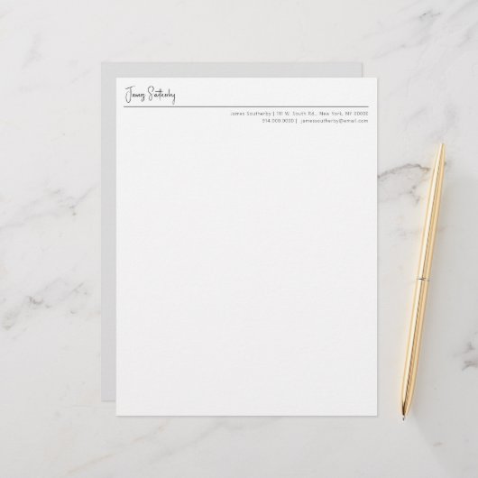 モダンタイポグラフィミニマル男らし文具 (正面/裏面インサイチュ)