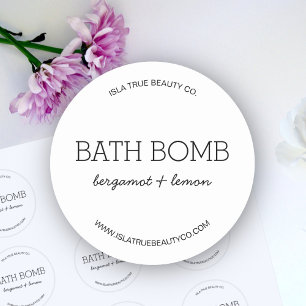 モダンタイポグラフィミニマル製品ラベル ラウンドシール