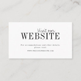 モダンタイポグラフィミニマルWebサイト挿入カード プレイスカード