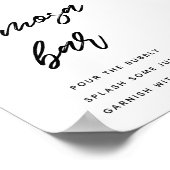 モダンタイポグラフィミモサ結婚バー徴候 ポスター (角)