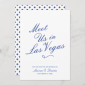 モダンタイポグラフィミート |結婚式の日付の保存 招待状 (正面/裏面)