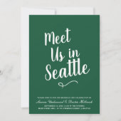 モダンタイポグラフィミート |結婚式の日付の保存 招待状 (正面)