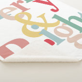 モダンタイポグラフィメリーと明るい シェルパブランケット (3/4)