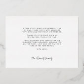 モダンタイポグラフィラフ年犬の写真 箔シーズンカード (裏面)