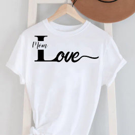 モダンタイポグラフィラブママTシャツ Tシャツ