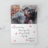 モダンタイポグラフィラブ感謝していド文字デザイン カード (内部)