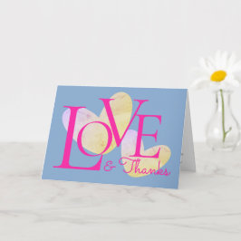 モダンタイポグラフィラブ感謝していド文字デザイン カード