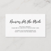 モダンタイポグラフィレシピ要求カード エンクロージャーカード (正面)