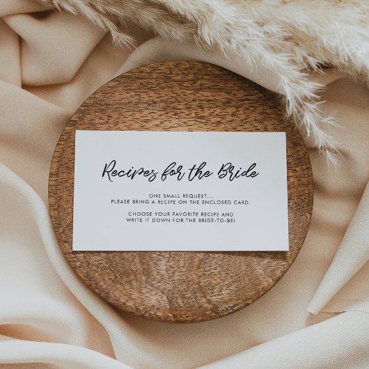 モダンタイポグラフィレシピ要求カード エンクロージャーカード