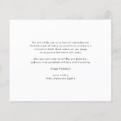 モダンタイポグラフィレッド写真コラージュのクリスマス (裏面)