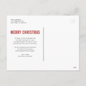 モダンタイポグラフィレッド写真コラージュのクリスマス シーズンポストカード (裏面)