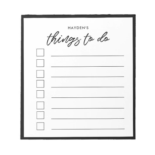 モダンタイポグラフィ一覧 ノートパッド (正面)