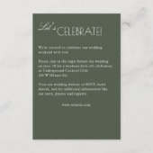 モダンタイポグラフィ中心結婚の エンクロージャーカード (正面)