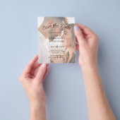 モダンタイポグラフィ予算の写真の保存日付 チラシ (手)