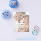 モダンタイポグラフィ予算の写真の保存日付 チラシ (シングル)