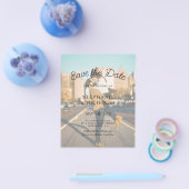 モダンタイポグラフィ予算の写真の保存日付 チラシ (シングル)