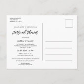 モダンタイポグラフィ仮想ブライダルシャワー写真 ポストカード (裏面)